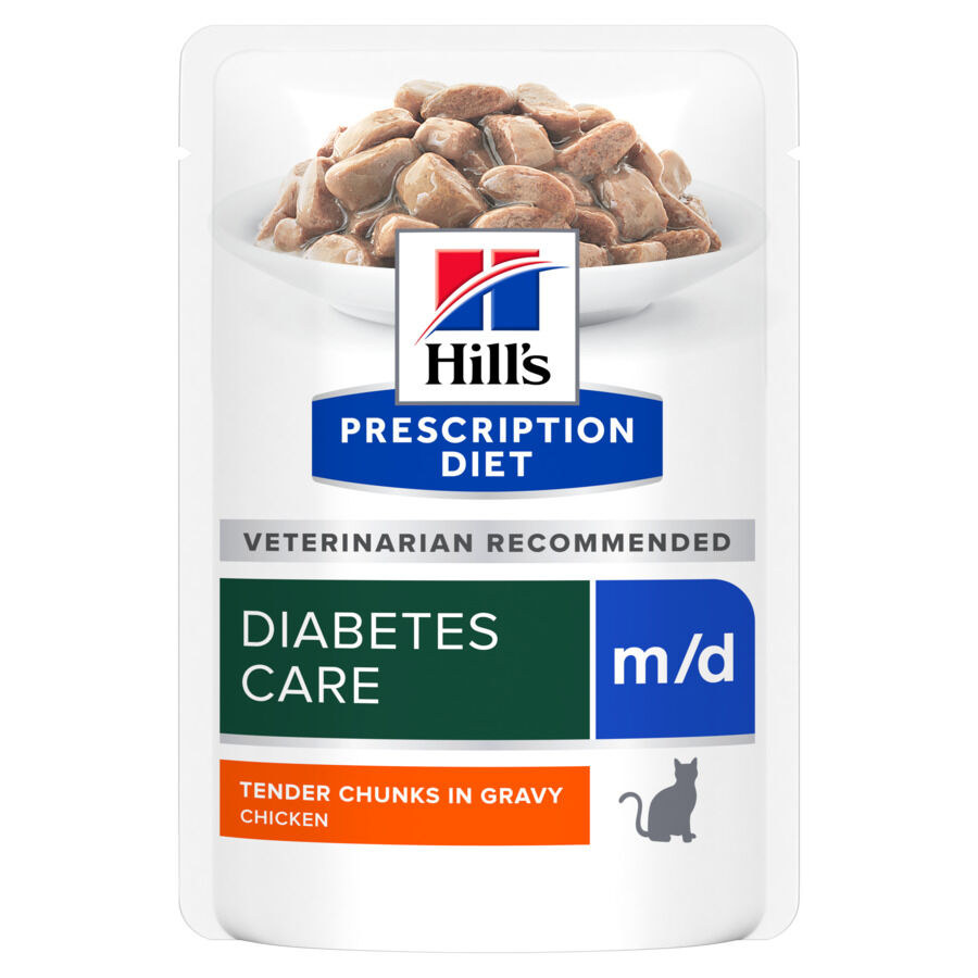 12 saquetas x 85 g Hill's Prescription Diet Diabetes Care m/d Frango Saqueta em Molho para gatos - Pack, , large Imagem n&uacute;mero 2